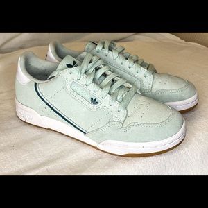 Adidas continental Sneakers shoes,  size 6 women, laze up, aqua blue
